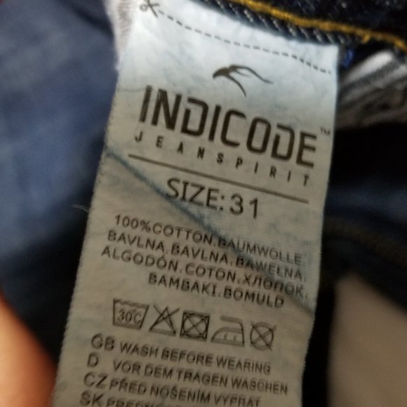 Indicode Dark Wash Mid Rise Straight Leg Jeans - Picture 5 of 7